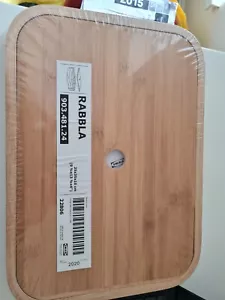 IKEA RABBLA Storage Box With Lid Decorative Stackable Wooden Bamboo 25x35x10 cm - Picture 1 of 3
