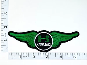 Embroidered Patch - Green/Black - Motorcycles - Racing - Kawasaki - Iron-on - Picture 1 of 1