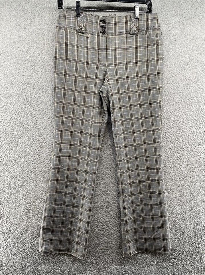 Женские брюки Etcetera из шерстяной смеси с полной подкладкой в клетку размер 6 для карьерной работы - Изображение 1 из 4