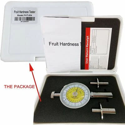 Fruit Penetrometer Meter Sclerometer Apple Pear Hardness Tester Gauge FHT-804 - Image 1 of 4