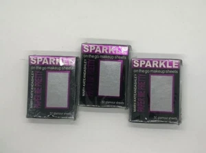 Pack of 3 Mary Kate and Ashley Silver Sparkle on the Go Makeup Sheets - Picture 1 of 2