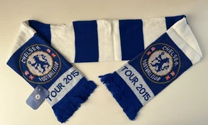 New With Tag Chelsea Football Club 2015 Tour Scarf Blue White - Picture 1 of 4