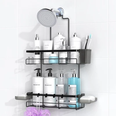 Shower Caddy Hanging Bathroom Organizer: Rustproof Shelf for Inside Shower - No  - Image 1 of 4