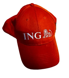 De colección ING Servicios Financieros Naranja Tigre Sombrero Béisbol Estilo Talla M/L 13.1 - Imagen 1 de 6