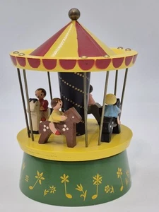 Vtg Swiss Musical Movement Reuge Carousel Waltz Music Box Merry Go Round Works  - Picture 1 of 7