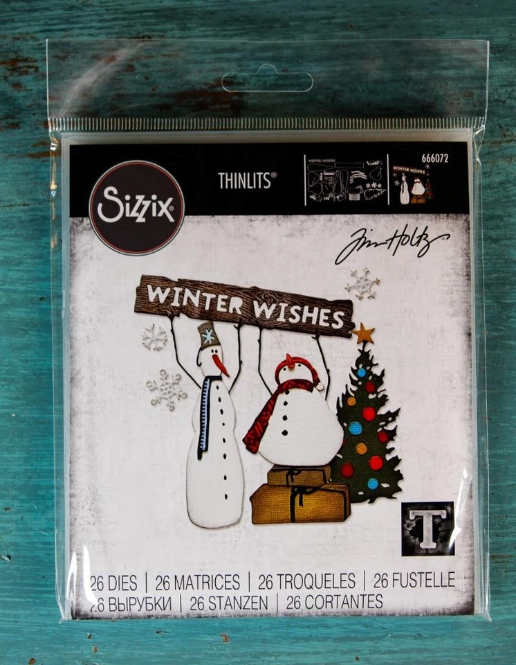 SIZZIX Tim Holtz Die Set Twig & Stump #666072 Thinlits Christmas Tree Snowmen - Image 1 of 4