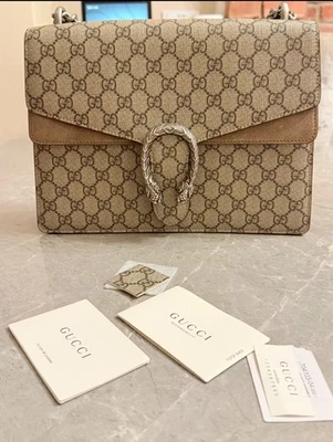 Gucci Dionysus Shoulder Bag Beige Fabric/Suede Perfect Condition Genuine - Image 1 of 4
