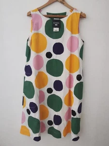 BNWT Uniqlo x Marimekko Polka Dot Cotton A -Line Dress Size Large * NEW - Picture 1 of 12