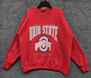 Vintage Ohio State Buckeyes Crewneck Sweatshirt XL 1990s College Nutmeg Mills - Picture 1 of 13