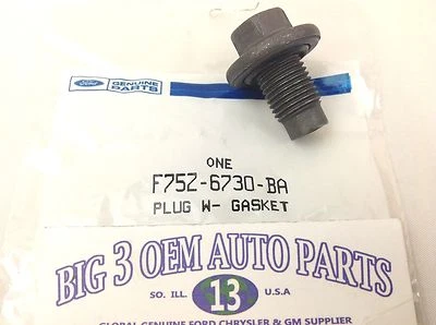 Enchufe de drenaje de aceite Ford Taurus Explorer F150 Sable Lincoln Mercury OEM F75Z-6730-BA Foto 1 de 2