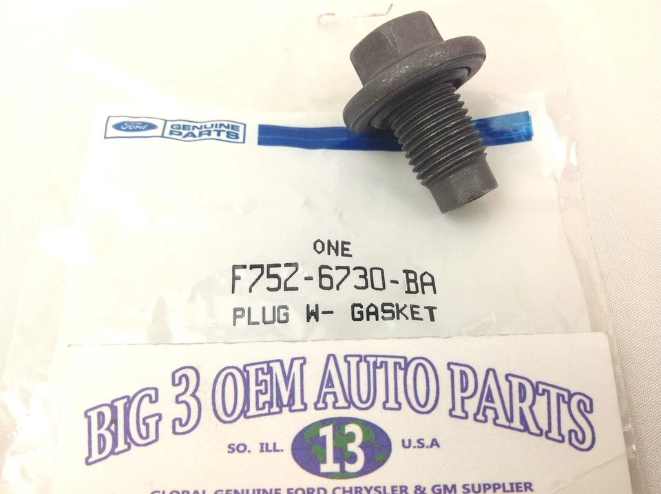 Enchufe de drenaje de aceite Ford Taurus Explorer F150 Sable Lincoln Mercury OEM F75Z-6730-BA Foto 1 de 2