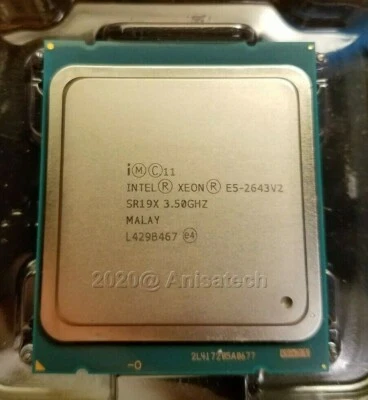 Intel Xeon E5-2643v2 6-Core CPU 3.50 GHz 25MB SmartCache FCLGA2011 Turbo 3.80GHz - Image 1 of 3