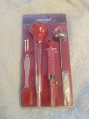 15pc Turkey Roasting Set - Brush Injector Baster Thermometer, Lacers Good Cook - Image 1 of 4