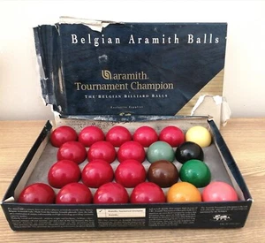 Aramith Tournament Champion Belgian Snooker Billiard Balls Set 1.87 Density - Picture 1 of 9