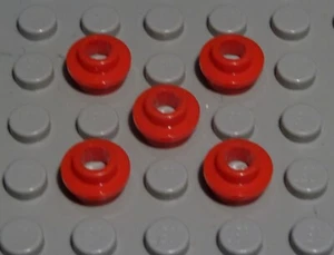 Lego Plate Round with Hole 1x1 Red 5 Pieces - Picture 1 of 1
