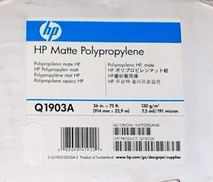 HP Q1903A 130gsm Matte Polypropylene Wide Format Roll 914mm x 23M NEW - Afbeelding 1 van 1