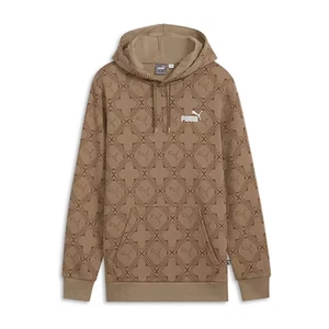 Puma Herren Logomania AOP Logo Pullover Hoodie Sweatshirt | Oak Branch - Bild 1 von 5