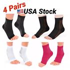 4 pairs Compression Sleeve Support PLANTAR FASCIITIS Foot Pain  Heel Ankle Socks