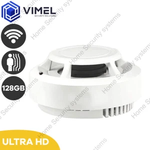 Mini Camera WIFI Wireless 128GB Alarm Smoke Room Security Small Mini Detector - Picture 1 of 7
