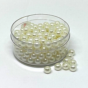 Wachsperlen 6mm, weiße oder perlmutt weiße Perlen • Bastelperlen • 900 Stück - Bild 1 von 4