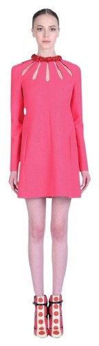 Abito da cocktail Valentino rosa a line shift $5200 taglia IT 42 US 4 6