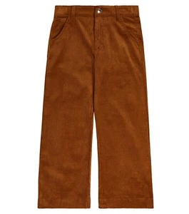 Chloe Girls Corduroy Wide Leg Pants Size 12 Brown High Waist Casual Trousers - Picture 1 of 10