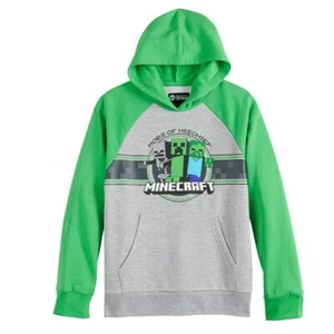 Minecraft Video Game Mischief Team Raglan Pullover Hoodie, Boy's, New - Picture 1 of 1