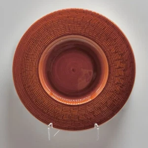 Bitossi Italy Red Ceramic centerpiece Bowl, Aldo Londi, textured red 13”, decor - Picture 1 of 9