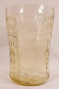 Patrician Tumbler Amber Depression Glass Federal Vintage 4.25 in. Spoke 9 oz. - Bild 1 von 5