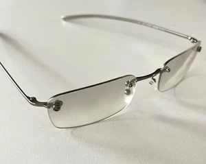 GUCCI 1755 Damen Vintage Randlose Sonnenbrille Silber/Gunmetal ITALY Fehler - Bild 1 von 9