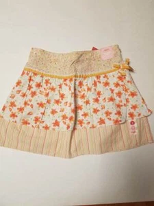 NWT Girls 7 Gymboree WILDFLOWER FIELDS floral stripe layered skirt 2005 vtg htf - Picture 1 of 2