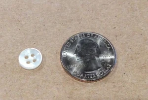 MICHAEL THOMAS PEARL WHITE BUTTONS #BPG-41601-4 HOLE-- 3/8"--11 BUTTONS IN A SET - Picture 1 of 1