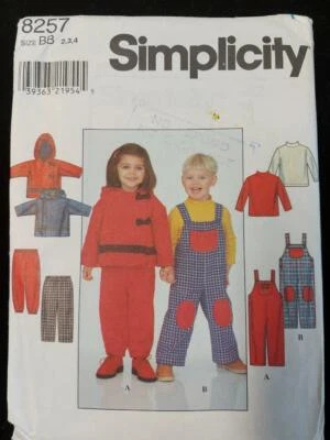 Simplicity 8257 Vintage Toddler's Overalls, Jacket, Pants & Knit Top size 2-4 - Image 1 of 2
