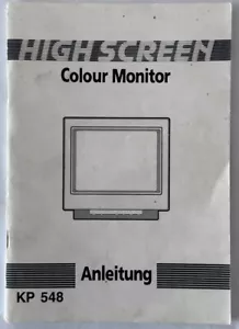 HIGH SCREEN KP 548 Manuale Del Monitor A Colori - Bild 1 von 6