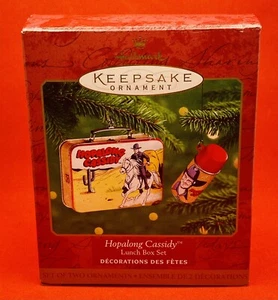 Hopalong Cassidy Lunchbox Set Hallmark Keepsake Ornament MIB 2000 - Picture 1 of 7