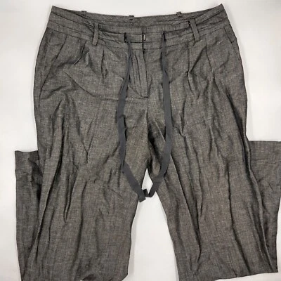 Talbots Womens Dress Pants Size 8 Gray Linen Blend Work Slacks Career Relaxed - Image 1 of 4