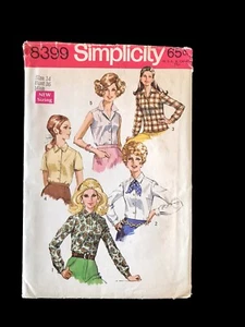 Vintage Misses 8399 Simplicity Size 14 Bust 36 Blouse Sewing Pattern - Picture 1 of 3