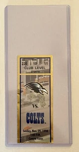 Indianapolis Colts Ravens 1998 Peyton Manning Rookie Season Year Ticket Stub - Picture 1 of 3