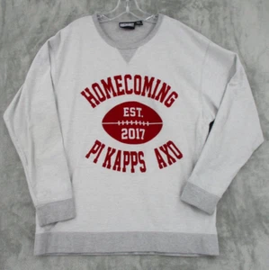 Pennant Sweatshirt Mens Large Terry PI KAPPS AXO Homecoming 2017 Pullover Gray - Picture 1 of 7
