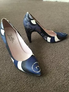 AUTÉNTICOS ZAPATOS DE TACÓN DE CUERO EMILIO PUCCI MULTICOLOR TALLA 37 IT/ 6.5 EE. UU. - Imagen 1 de 7