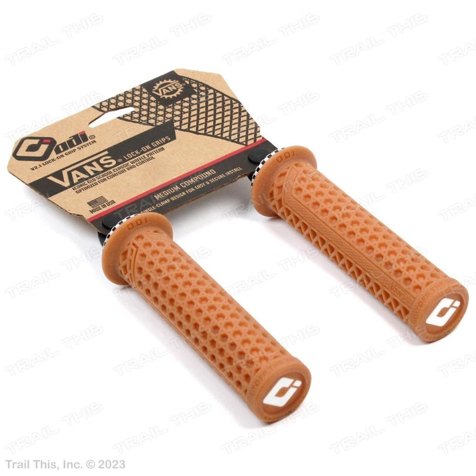 ODI Lock-On MTB V2.1 - Gum/White Checker D33VNGR-BC