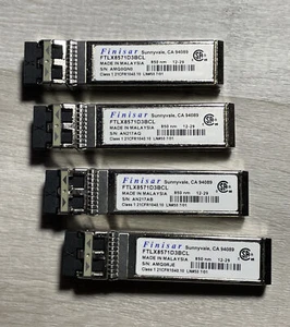 Finisar FTLX8571D3BCL SFP+SR/SW 10Gb/s Multimode Fiber Optic Transceiver  #M1 - Picture 1 of 3