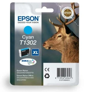T1302 Cyan Original Printer Ink Cartridge C13T13024010 Stag Ink - Picture 1 of 1