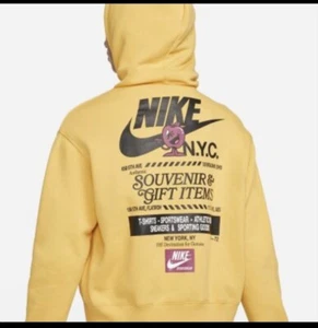 Nike women's "BIG ON THE BIG APPLE"  Sportswear Hoodie DQ3548 Yellow XXL RARE - Picture 1 of 11