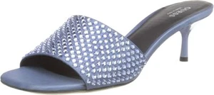 GUESS Women’s EUGY Stiletto Heel Sandal Suede Swarovski Blue - UK 5 - Imagen 1 de 10