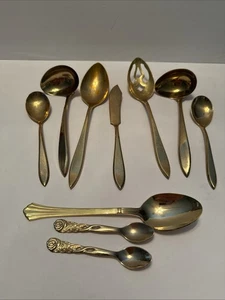 Servizio di 7 posate vintage Dirigold Dirilyte Goldware più extra - Foto 1 di 11