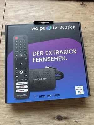 WAIPU.TV 4K Stick HDMI Dongle Streamer, inkl. Fernbedienung, schwarz NEU OVP - Bild 1 von 3