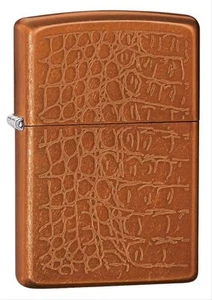 Zippo Lighter CROCODILE Alligator PATTERN 2 SIDED Design 2016 Toffee color - Picture 1 of 12