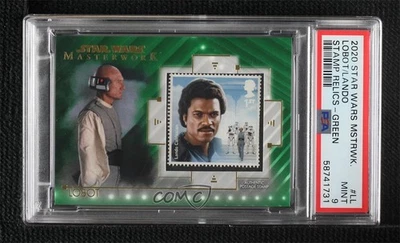 2020 Topps Star Wars Masterwork Stamp Relics Green 87/99 Lobot PSA 9 MINT 07qw - Image 1 of 3