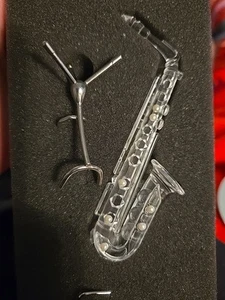 Swarovski Silber Kristall Saxophon mit Ständer 211728 Box COA - Bild 1 von 3